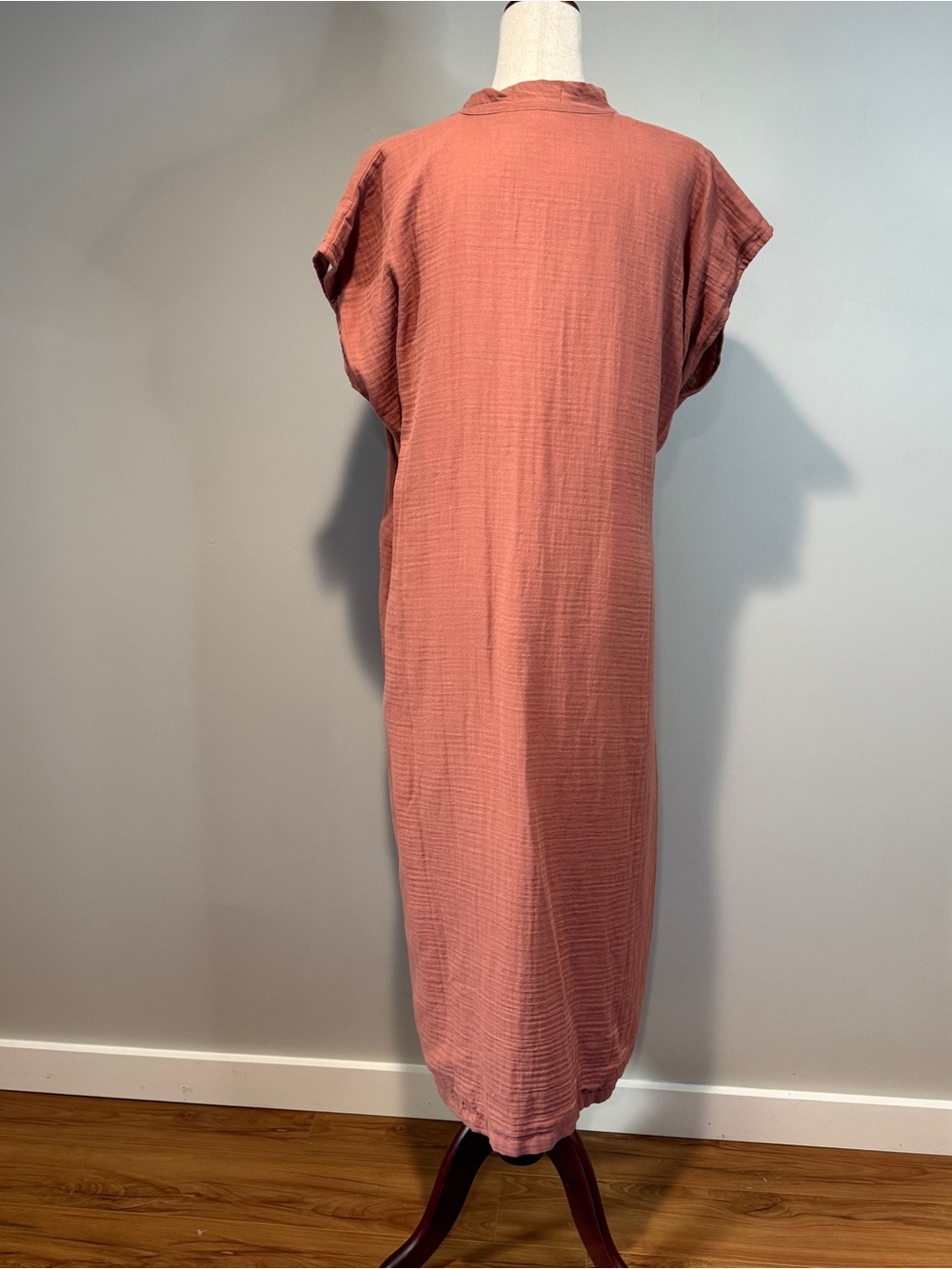 Oddbird Aydin House Wrap Dress Canyon Rose Turksish Cotton Gauze Lagenlook XL - Picture 9 of 16